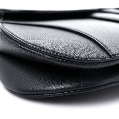 Christian Dior Grained Calfskin Saddle Bag Black 8 of 11