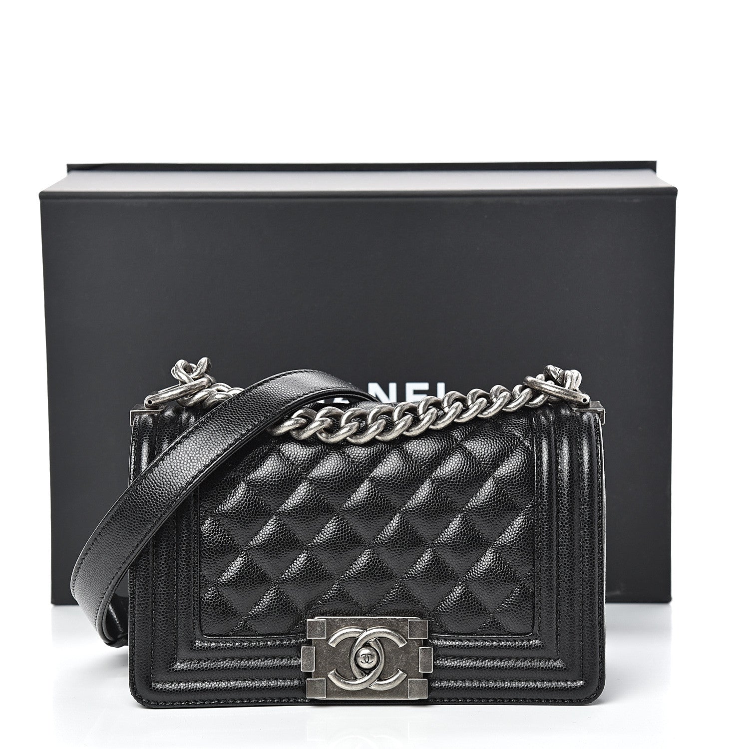 Chanel Caviar Quilted Small Boy Flap Black 11 of 11