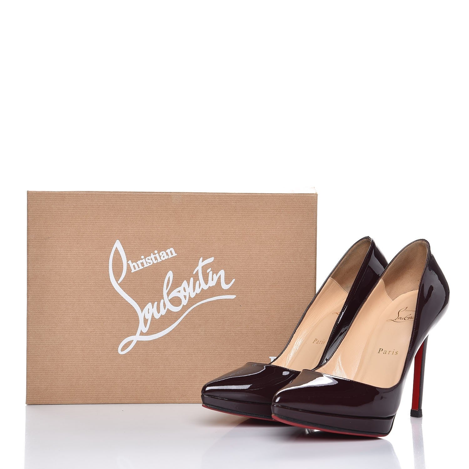 Christian Louboutin Patent Pigalle Plato 120 Pumps 39 Lie De Vin 13 of 13