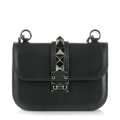 Valentino Garavani Vitello Small Glam Lock Rockstud Flap Black 1 of 8