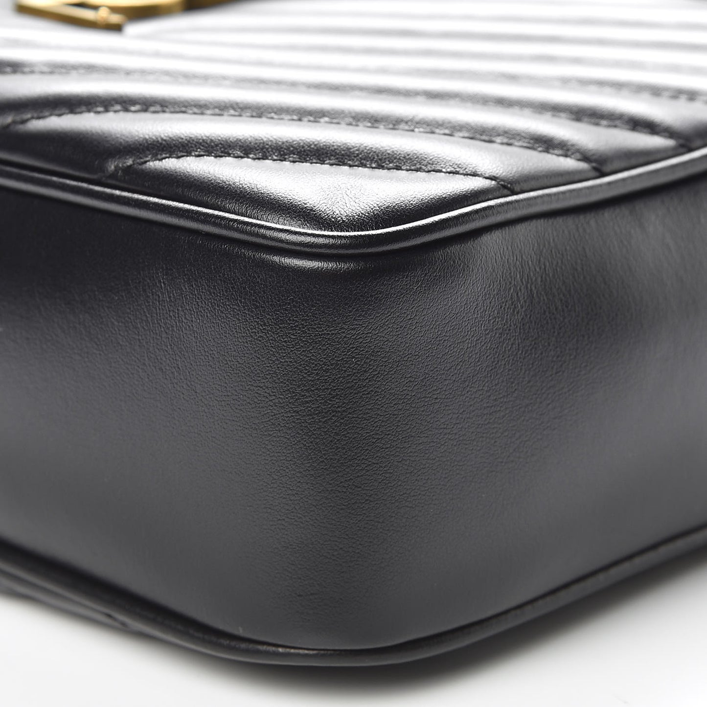 Calfskin Matelasse Monogram Lou Camera Bag Black