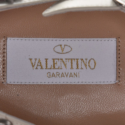 Valentino Garavani Patent Rockstud Rolling Cage Ballerina Flats 39 Ivory 7 of 9