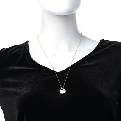 Cartier 18K Yellow Gold Diamond Mother of Pearl SM Amulette de Cartier Pendant Necklace 2 of 6