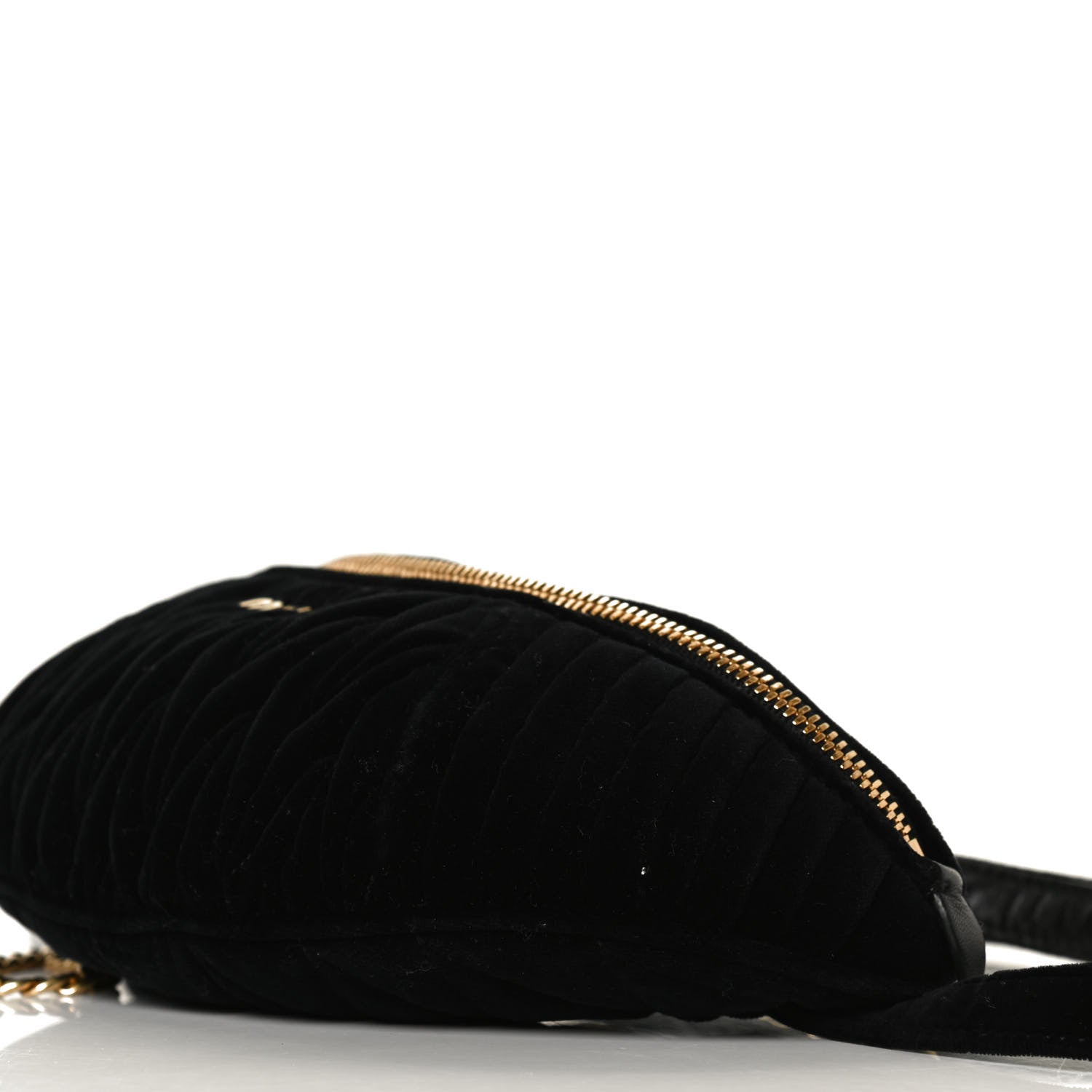Miu Miu Velvet Matelasse Belt Bag Black 9 of 12