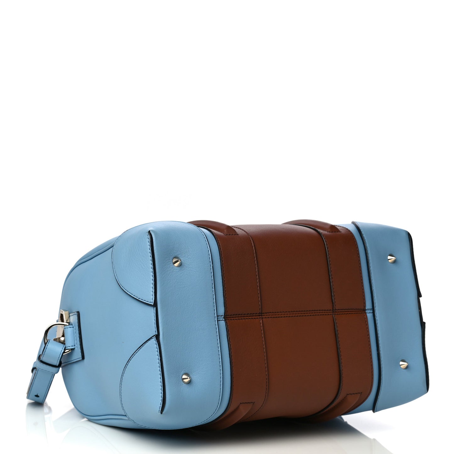 Goatskin Colorblock Medium Lucrezia Blue Brown