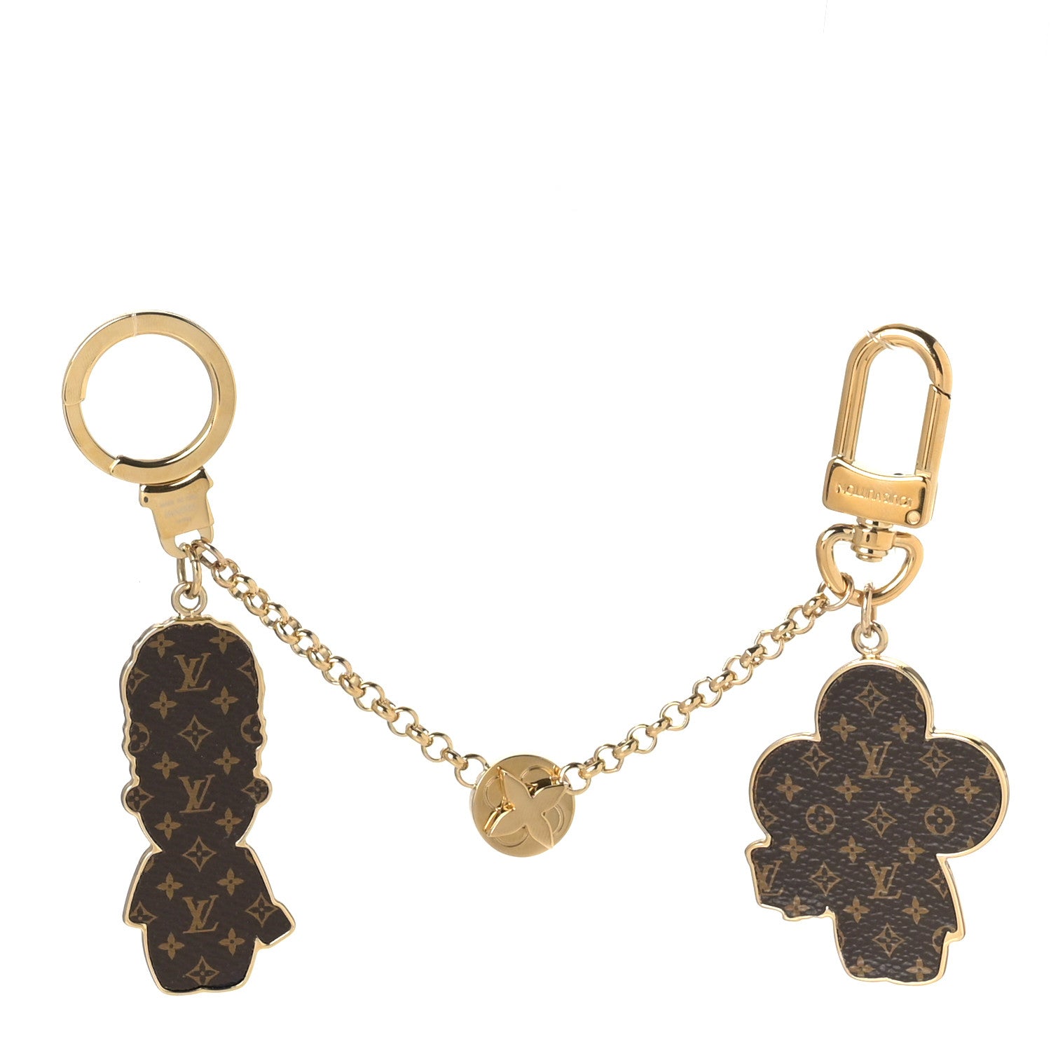 Louis Vuitton Monogram Gaston & Vivienne Best Friend Bag Charm Key Holder Gold 3 of 3