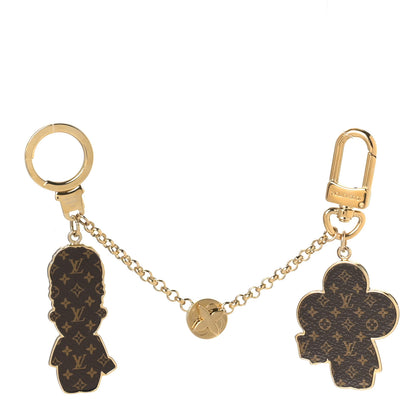Louis Vuitton Monogram Gaston & Vivienne Best Friend Bag Charm Key Holder Gold 3 of 3