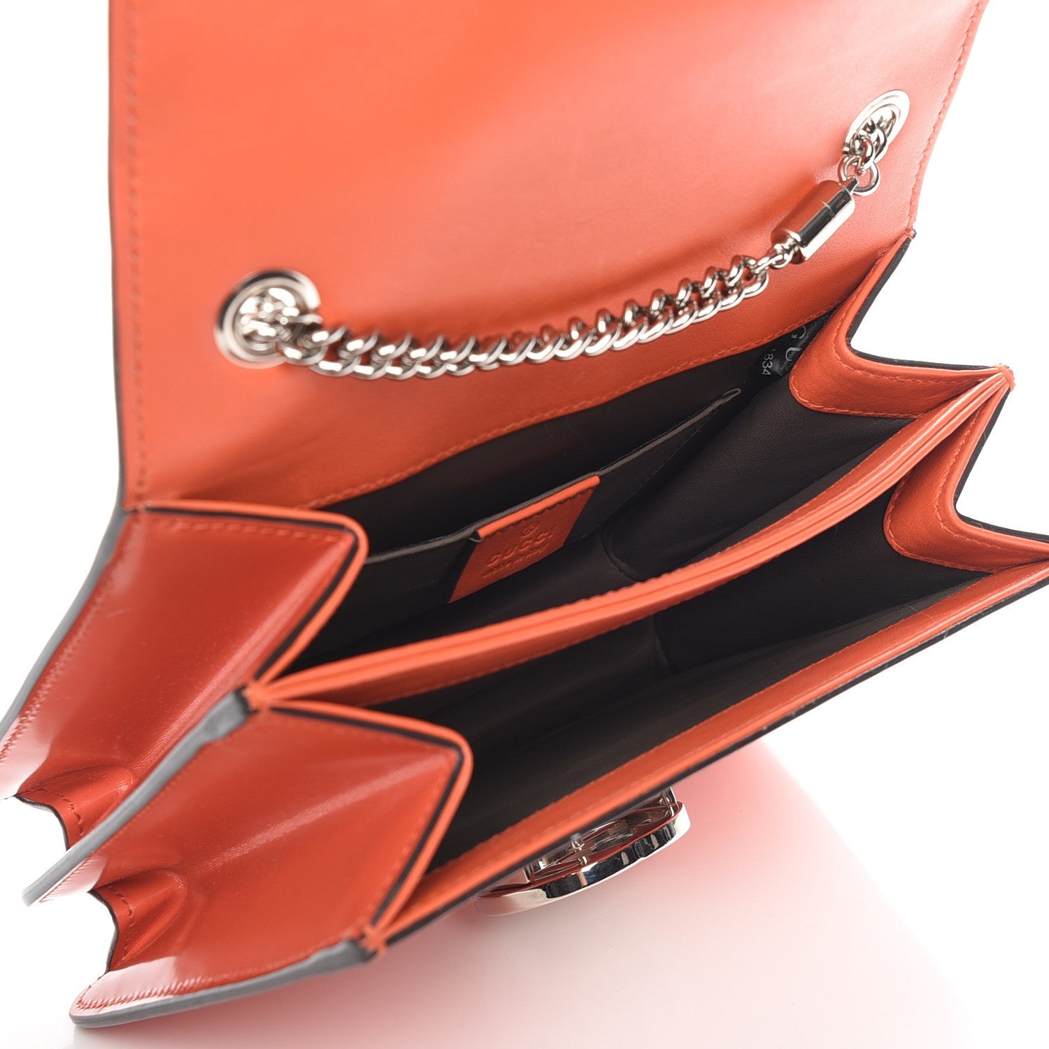 Gucci Shade Lux Calfskin Small Interlocking Shoulder Bag New Dark Orange 5 of 7