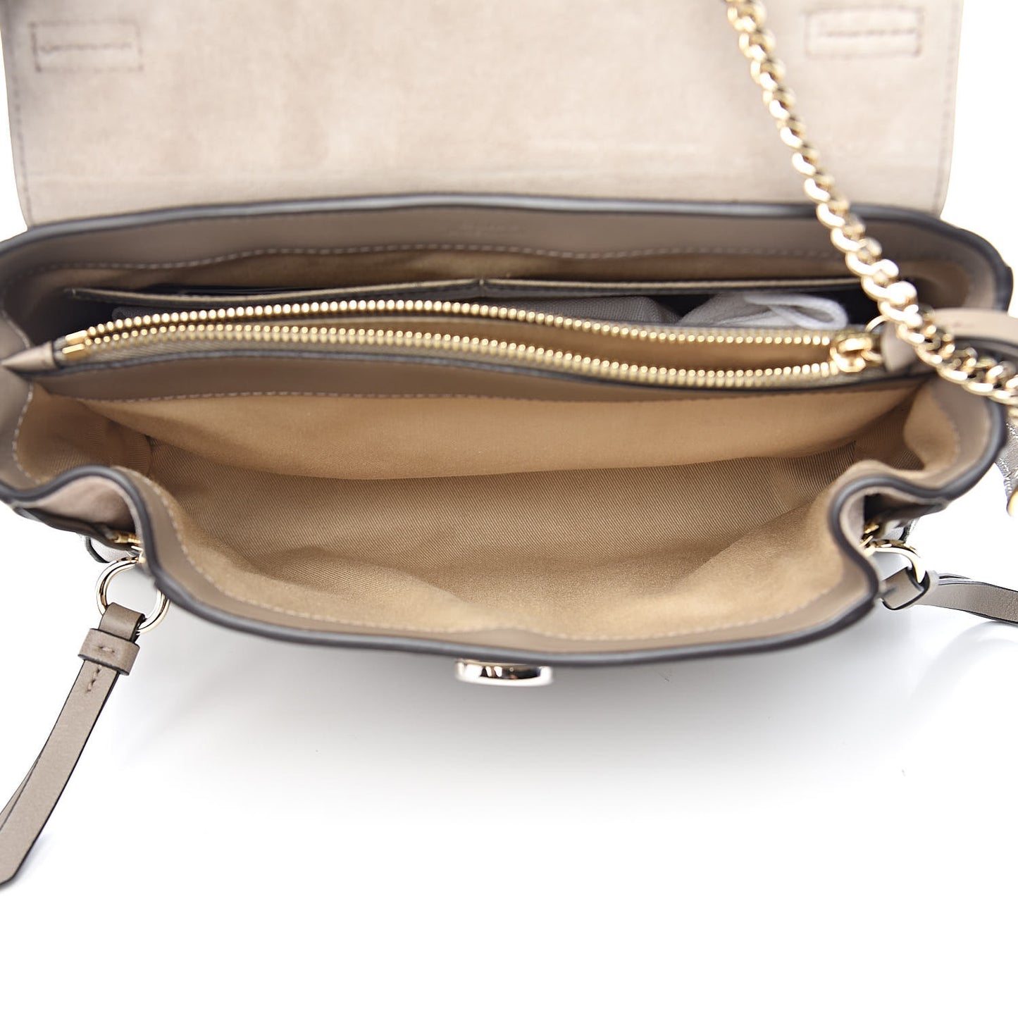 Calfskin Small Faye Day Shoulder Bag Motty Grey