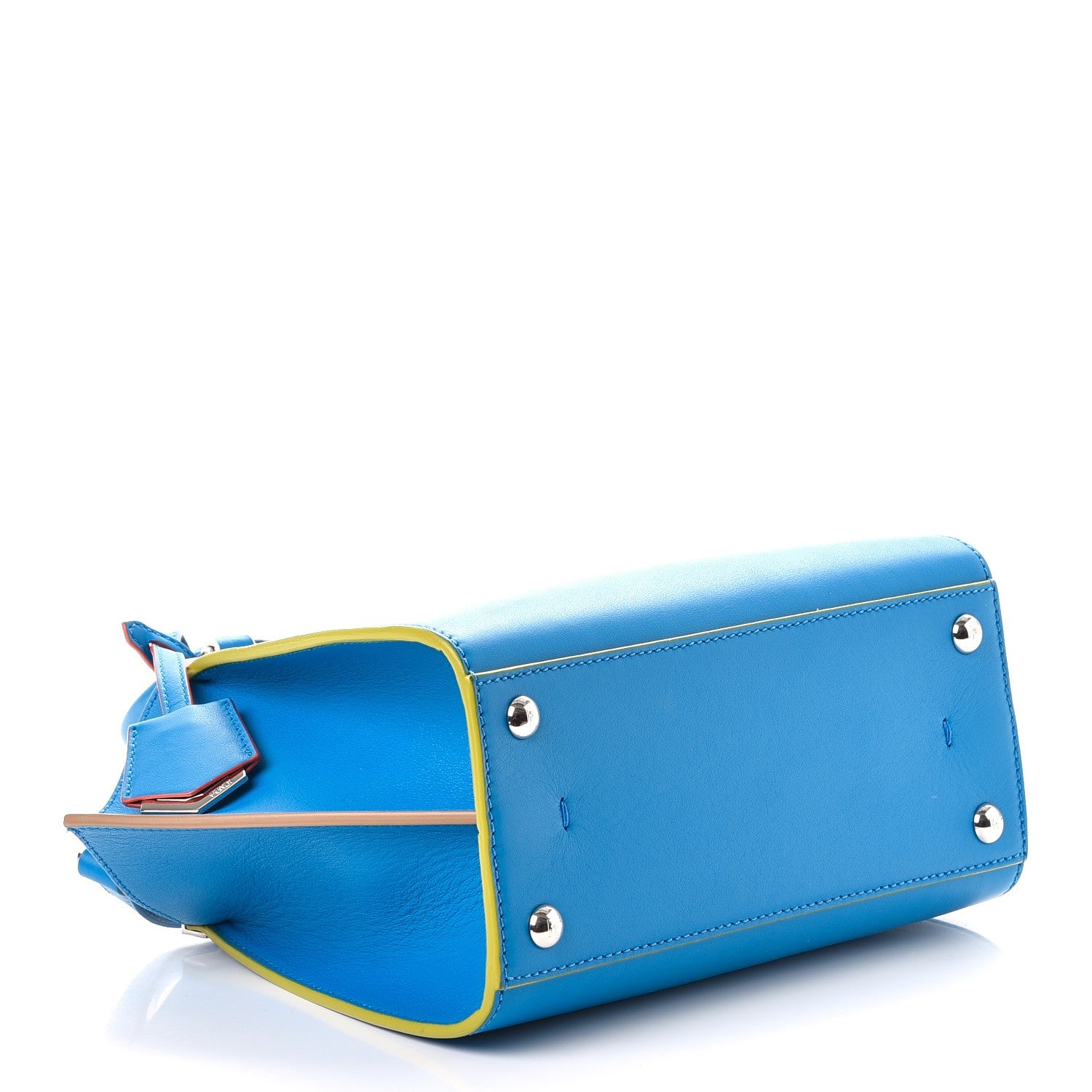Fendi Vitello Dolce Mini 3jours Tote Blue Royal 4 of 7