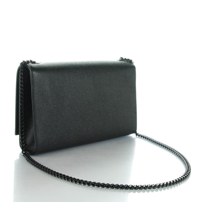Saint Laurent Grain De Poudre Medium Classic Monogram Satchel Black 3 of 7