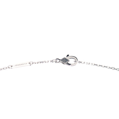 Van Cleef & Arpels 18K White Gold Diamond Guilloche Vintage Alhambra Pendant Necklace 4 of 7