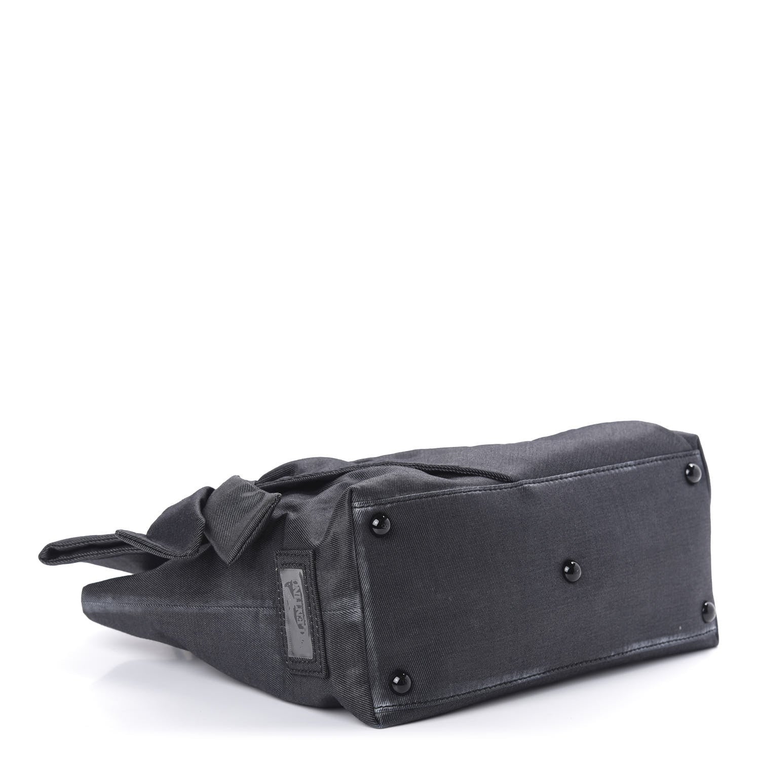 Valentino Garavani Canvas Lacca Bow Tote Black 4 of 9