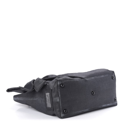 Valentino Garavani Canvas Lacca Bow Tote Black 4 of 9