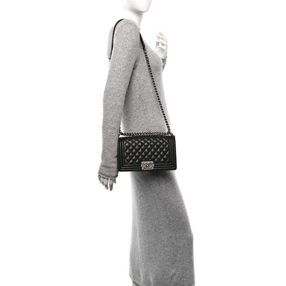 Chanel Caviar Quilted Medium Boy Flap Black 2 of 11