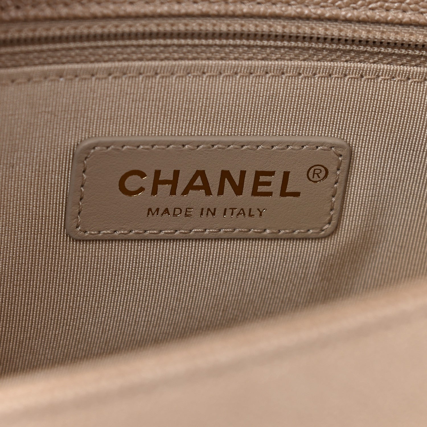 Chanel Caviar Chevron Quilted New Medium Boy Flap Light Beige 6 of 9
