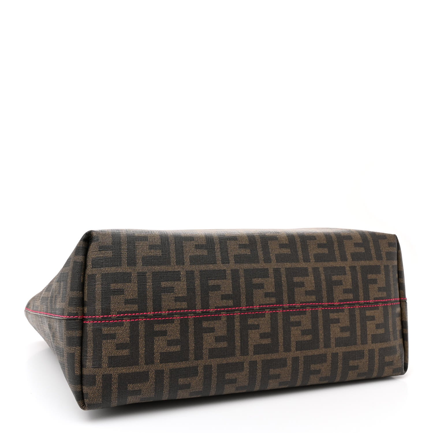 Fendi Zucca Spalmati Medium Roll Tote Tobacco Fuxia 4 of 11