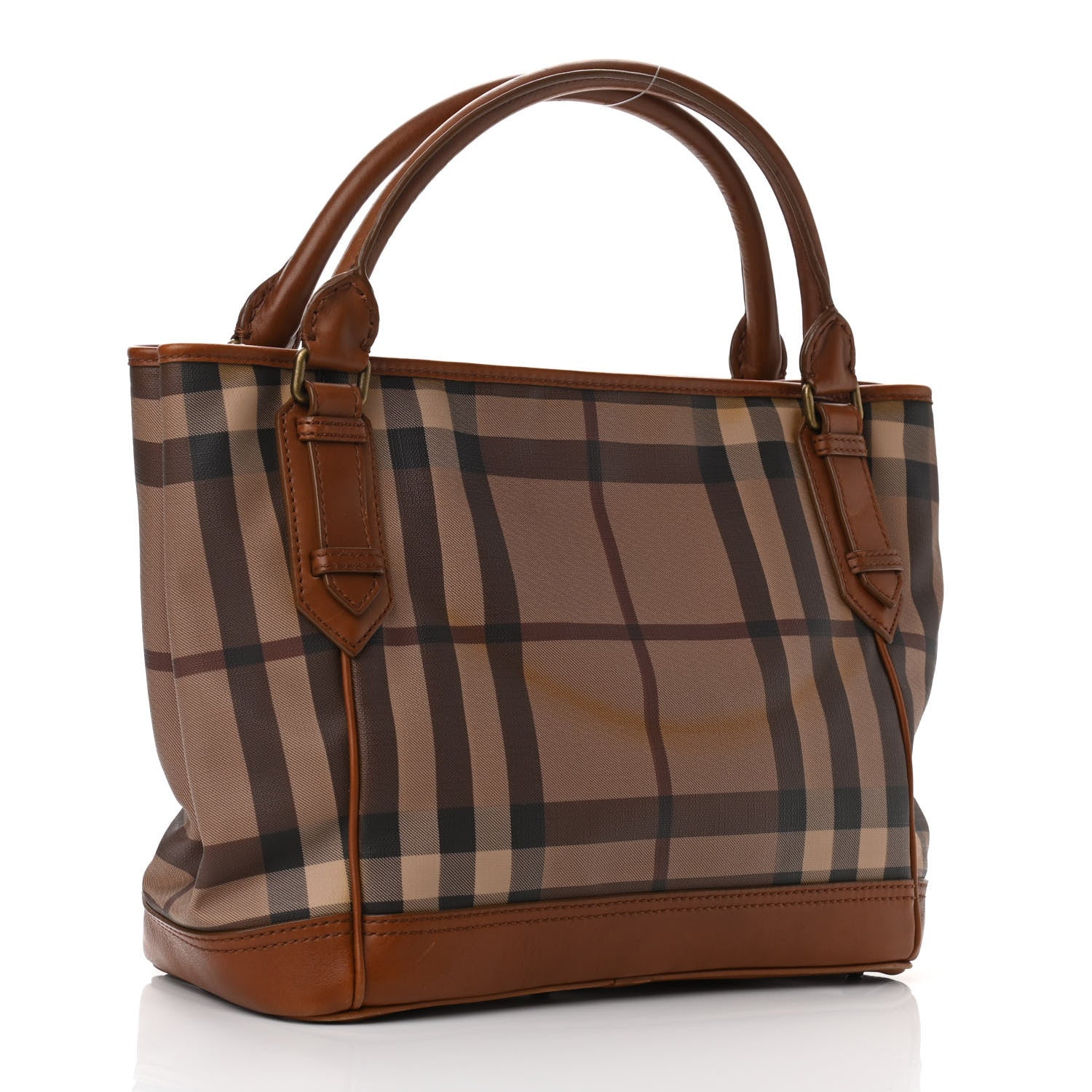 Burberry Smoked Check Tote Bag Brown 2 of 9