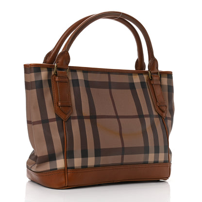 Burberry Smoked Check Tote Bag Brown 2 of 9
