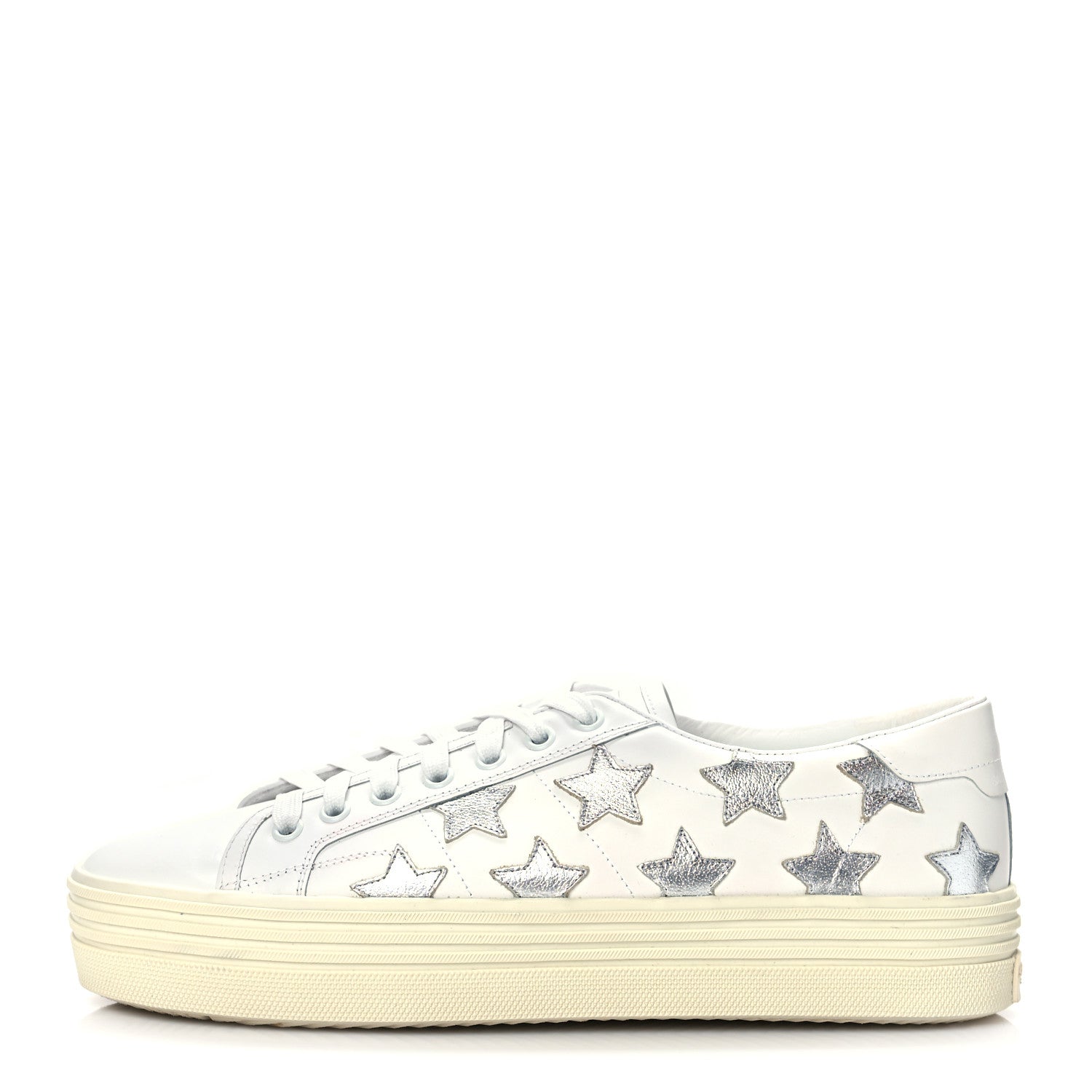 Saint Laurent Nappa Star Court Sneakers 41 Off White 1 of 10