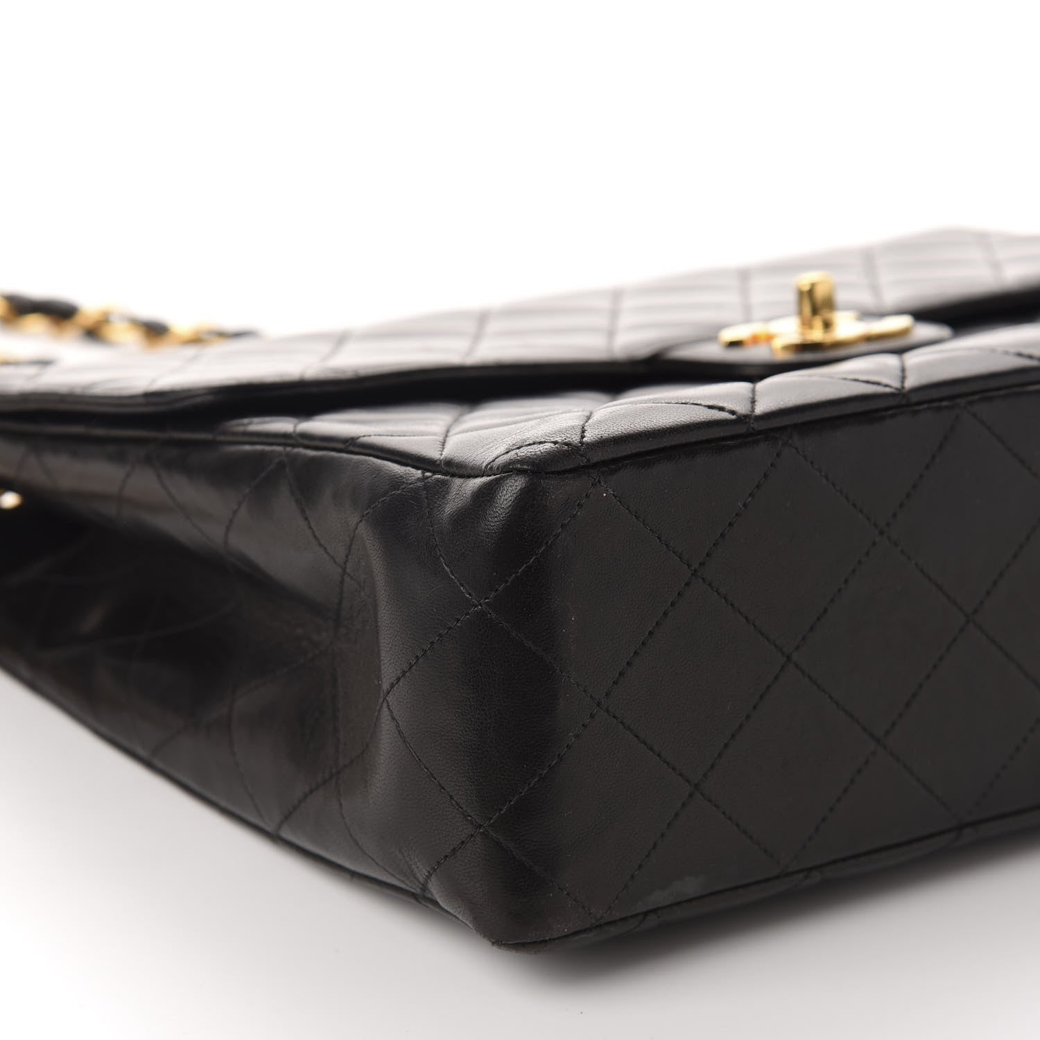 Chanel Lambskin Quilted Jumbo Single Flap Black 6 of 11