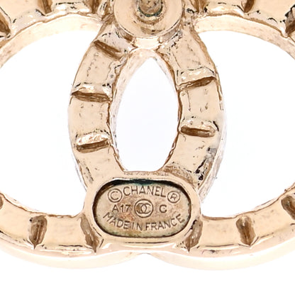 Chanel Metal Textured CC Earrings Gold 4 of 5