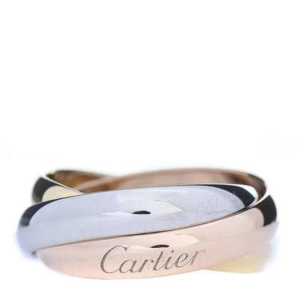Cartier 18K Pink Yellow White Gold Classic Trinity Ring 49 4.75 1 of 5