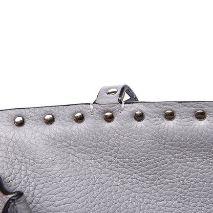 Valentino Garavani Grained Calfskin Small Rockstud Double Bag Pastel Grey 11 of 13
