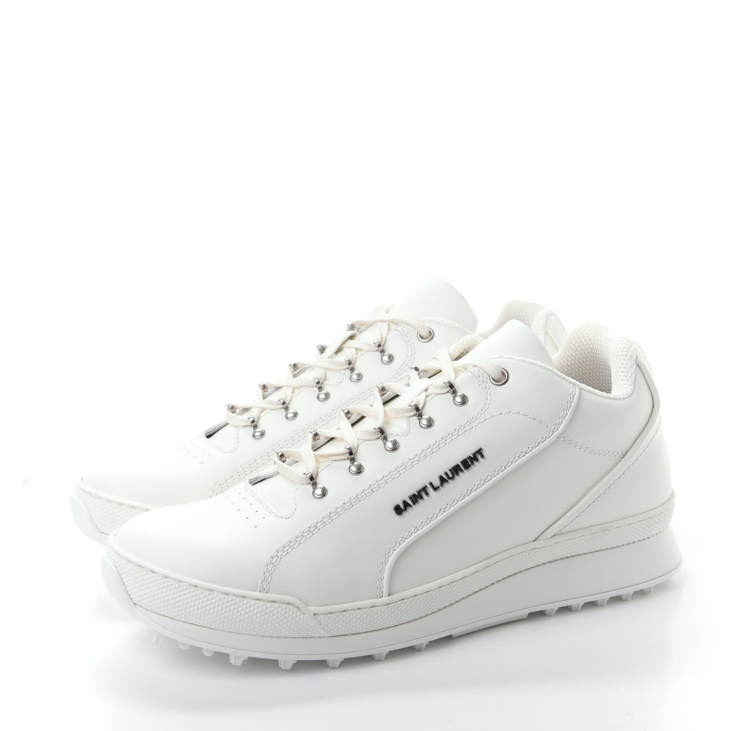 Saint Laurent Calfskin Jump Low Top Sneakers 42 Optic White 3 of 11