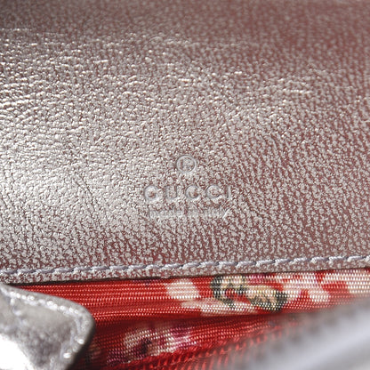 Gucci Laminated Nappa Web Trapuntata Mini GG Shoulder Bag Argento 6 of 11