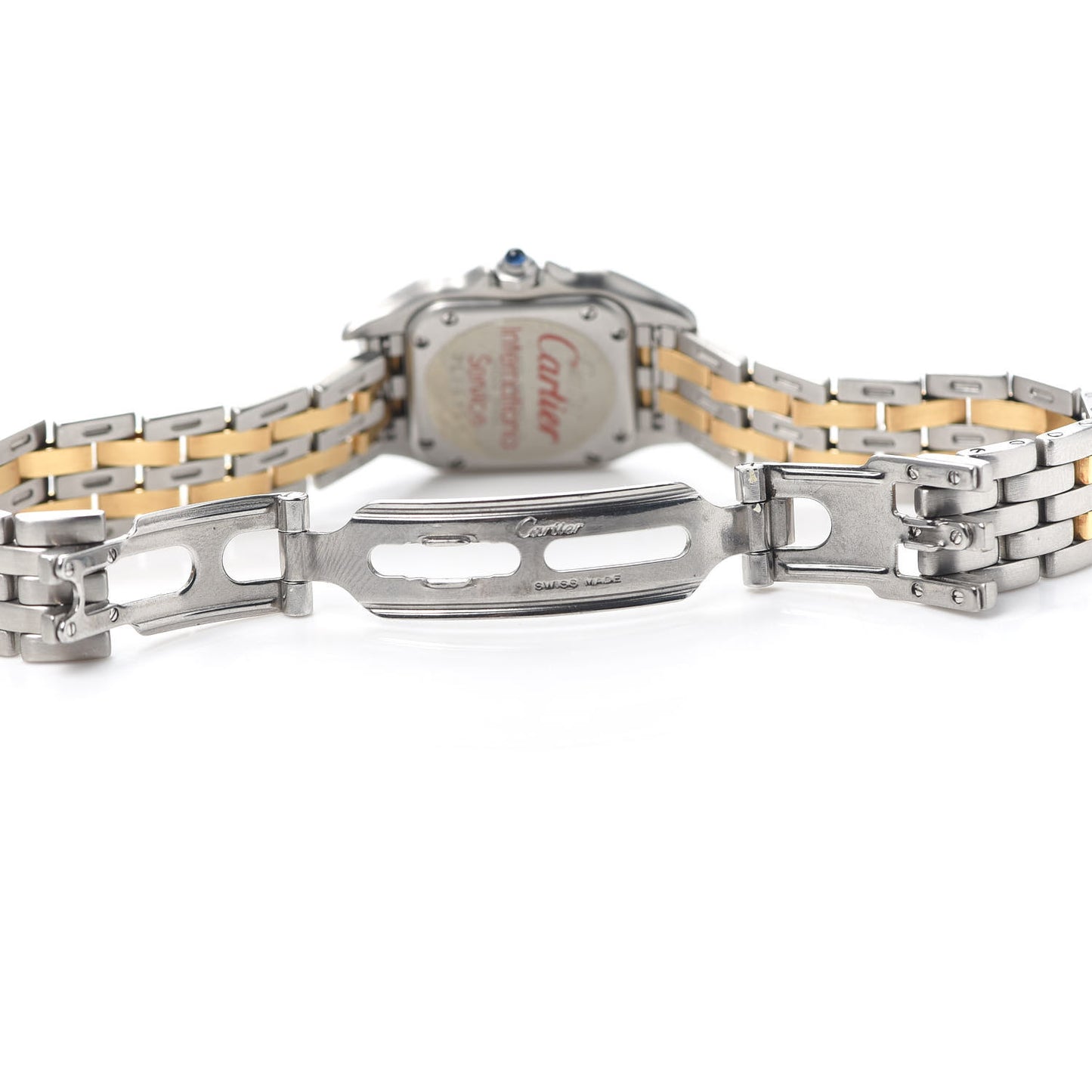 Stainless Steel 18K Yellow Gold 22mm Panthere Quartz Watch