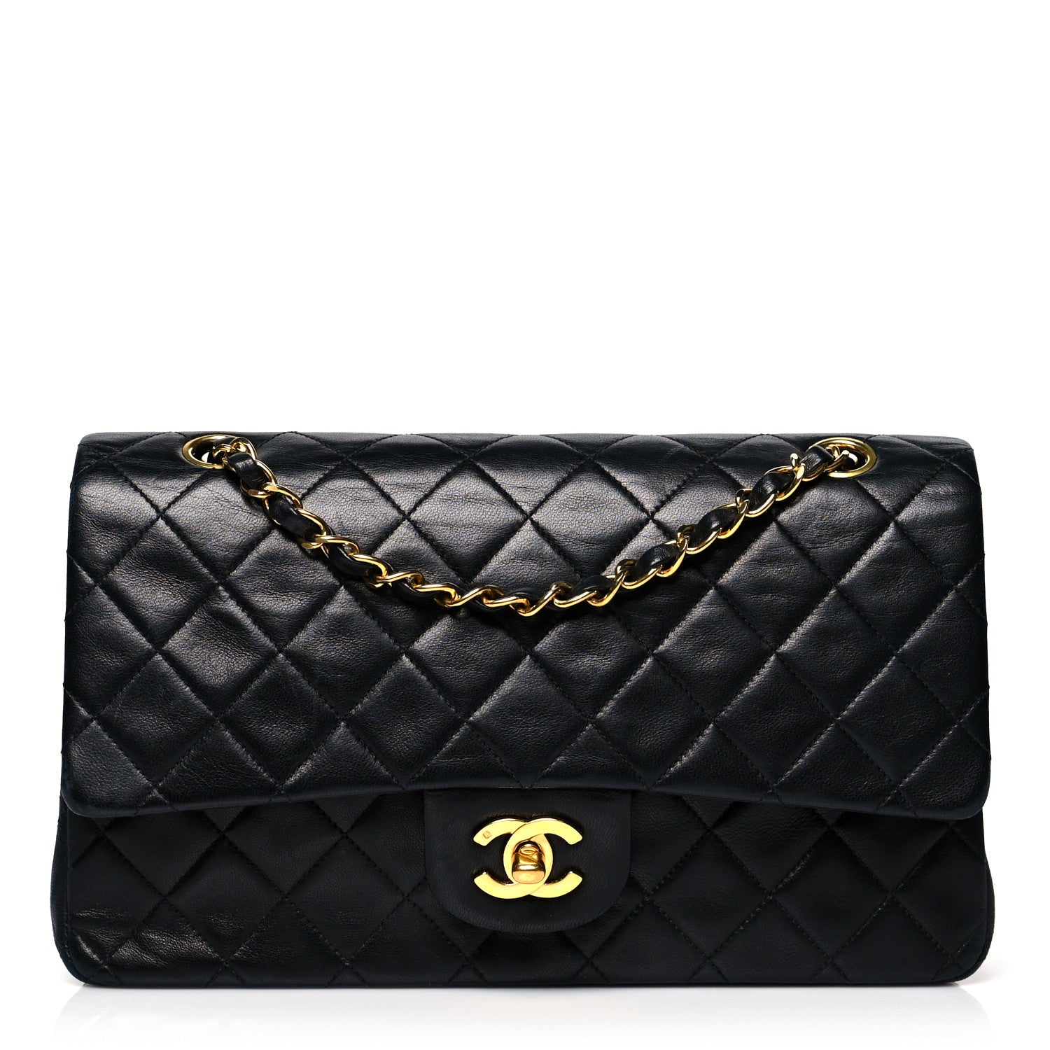 Chanel Lambskin Quilted Medium Double Flap Black 1 of 16