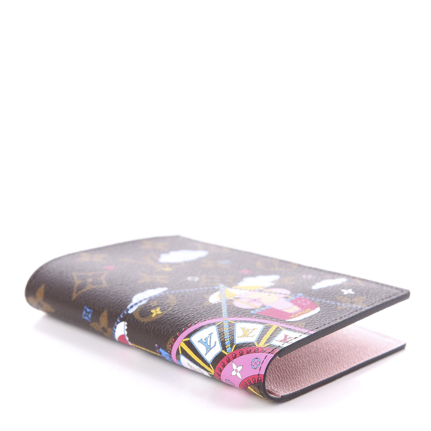 Monogram 2020 Christmas Animation Big Wheel Passport Cover Rose Ballerine