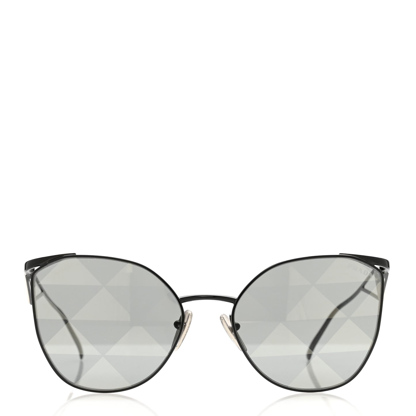 Metal Symbole Triangle Logo Sunglasses SPR 50Z Black Grey