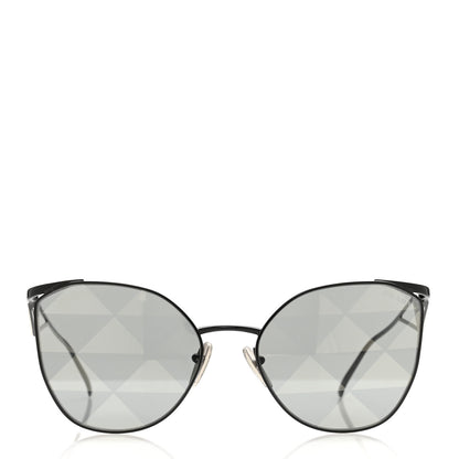 Prada Metal Symbole Triangle Logo Sunglasses SPR 50Z Black Grey 2 of 7