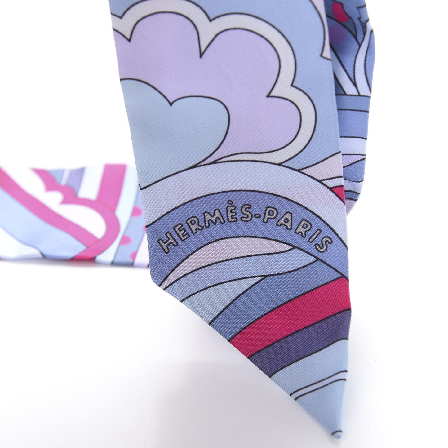 Silk Faubourg Rainbow Twilly Blue Jean Rose Vif