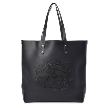 Burberry Calfskin Crest Embossed Large Tote Black 1 of 10