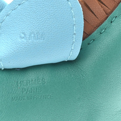 Hermes Milo Lambskin Grigri Rodeo Horse Bag Charm MM Vert Verone Gold Celeste 3 of 3
