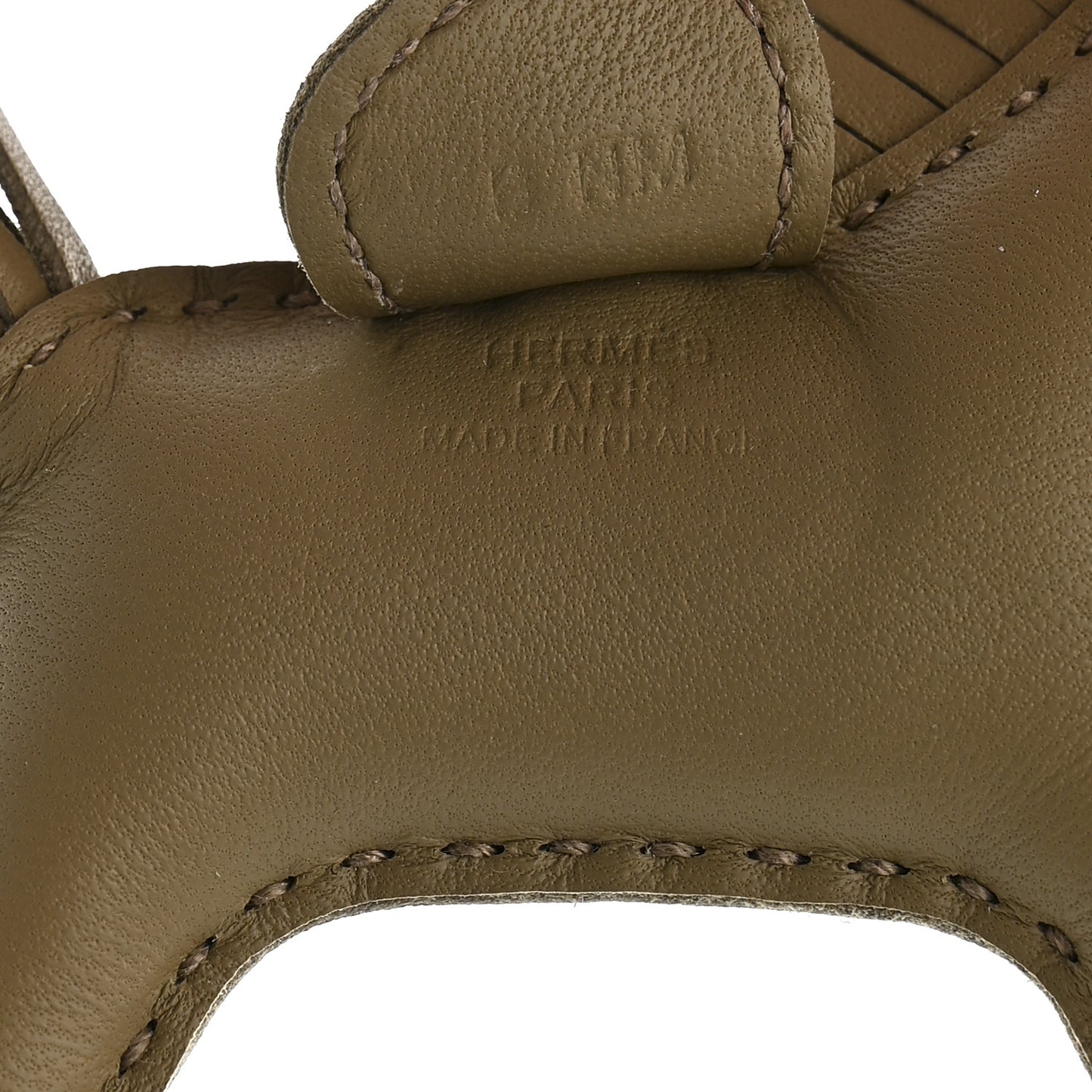 Milo Lambskin Grigri Rodeo Horse Bag Charm PM Beige Marfa