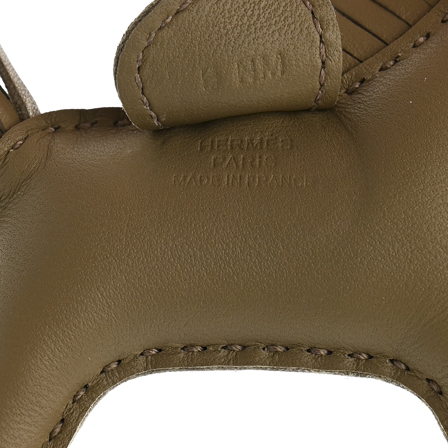 Hermes Milo Lambskin Grigri Rodeo Horse Bag Charm PM Beige Marfa 3 of 4