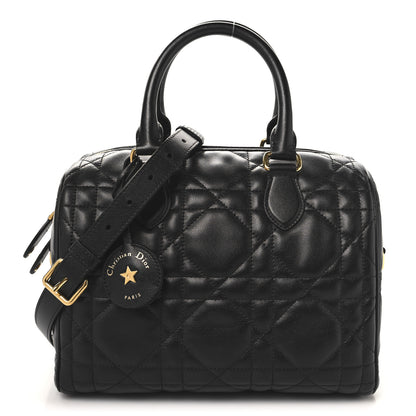 Christian Dior Calfskin Macrocannage Groove 25 Bag Black 1 of 9