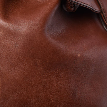 Chanel Calfskin Drawstring Backpack Brown 16 of 20