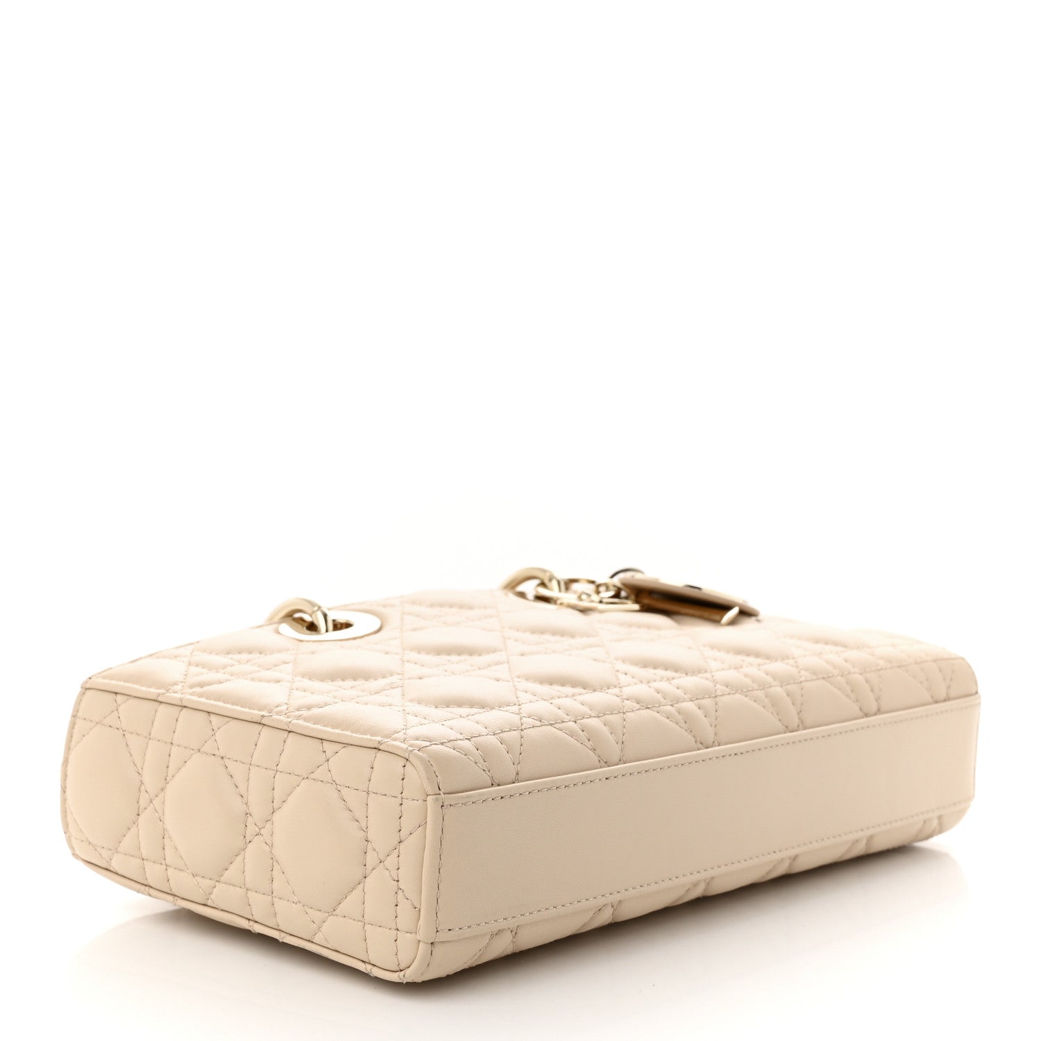Christian Dior Lambskin Cannage Medium Lady D-Joy Sand 4 of 10