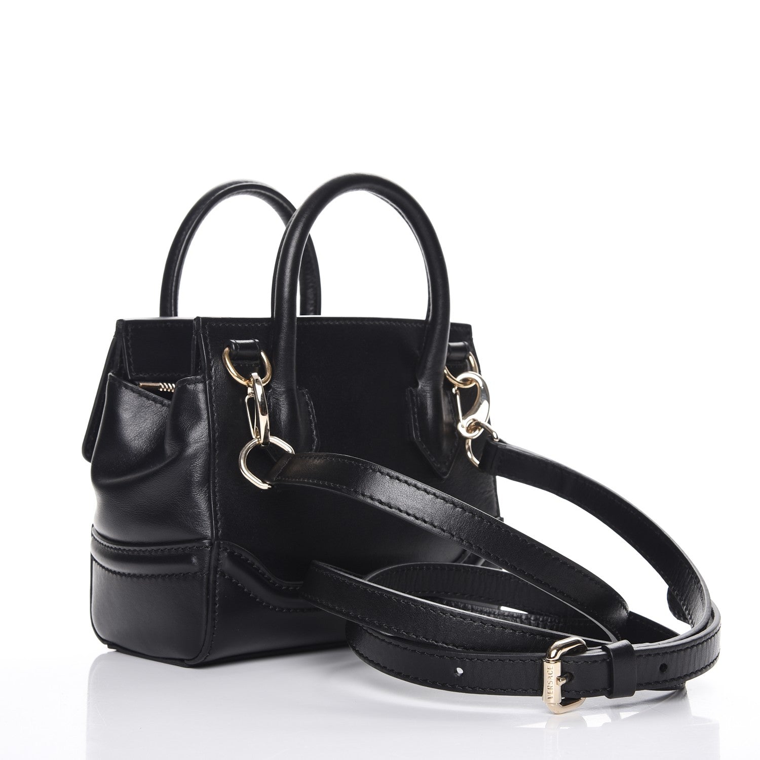 Versace Calfskin Small Palazzo Empire Bag Black 5 of 10