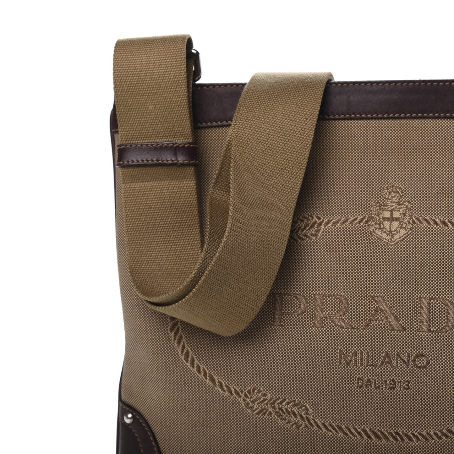 Jacquard Logo Small Flat Messenger Bag Corda Moro