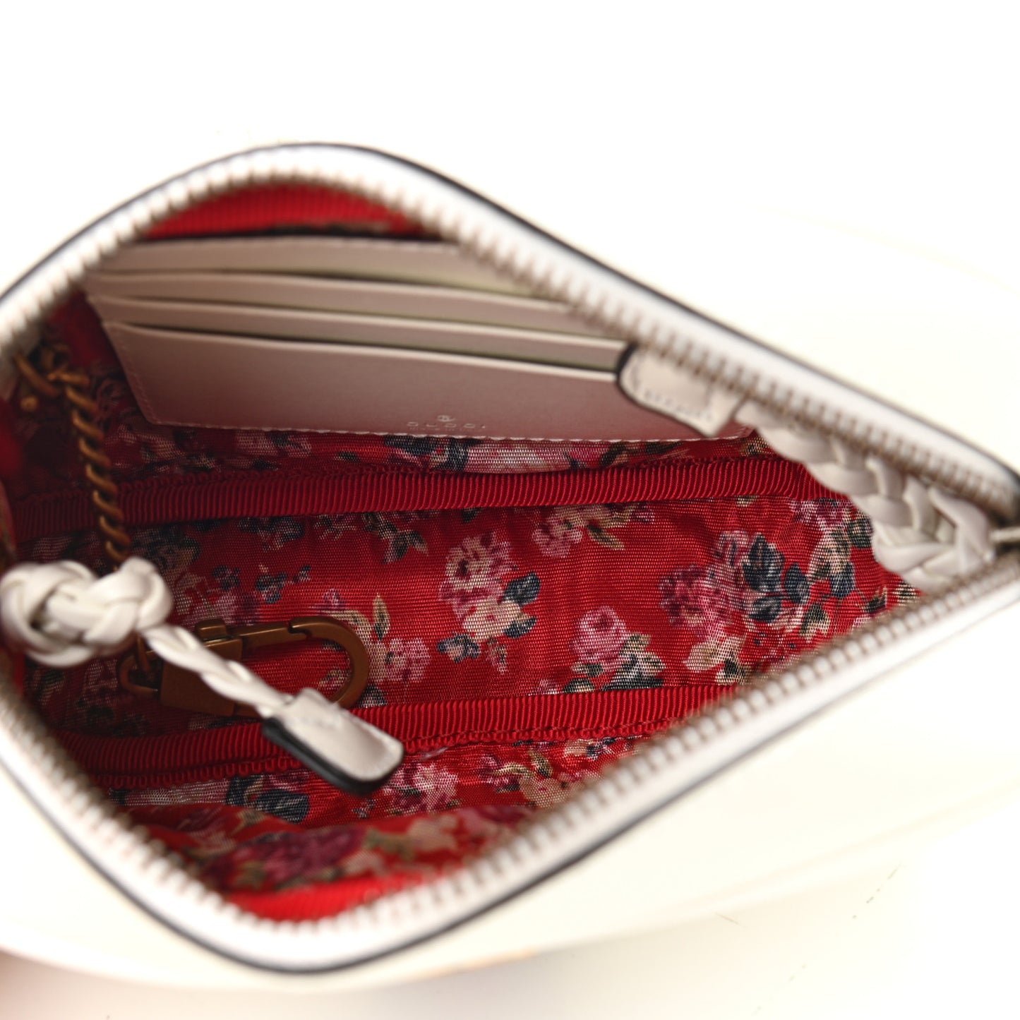 Calfskin Web Trapuntata Mini Shoulder Bag Off White