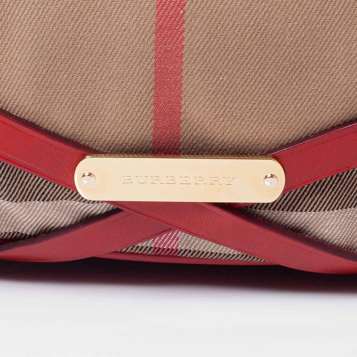 Burberry House Check Bridle Calfskin Medium Gosford Hobo 6 of 12
