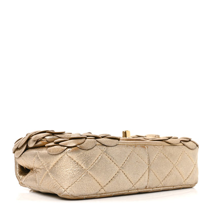 Chanel Metallic Lambskin Quilted Mini Camellia Flap Gold 4 of 11
