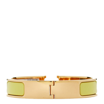 Hermes Enamel Narrow Clic Clac H Bracelet PM Jaune Citron 3 of 5