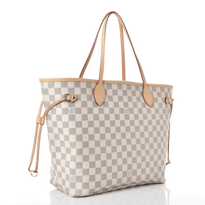 Louis Vuitton Damier Azur Neo Neverfull MM Rose Ballerine 3 of 10